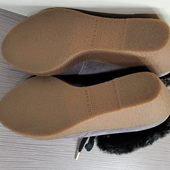 Cole Haan Coralie Wedge Bootie, Grey Suede, Womens Size 5 & 5.5 B - Picture 9 of 10